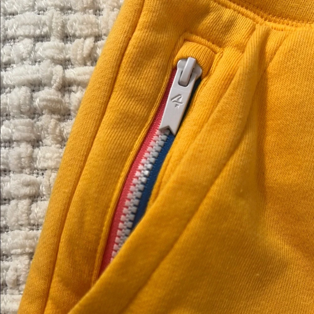 Vibrant Yellow Athletic Shorts with Elastic Waistband - Picture 2 of 6